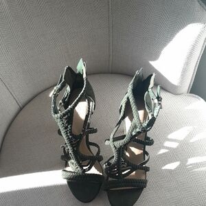 Aldo Dark Green Strappy Heels